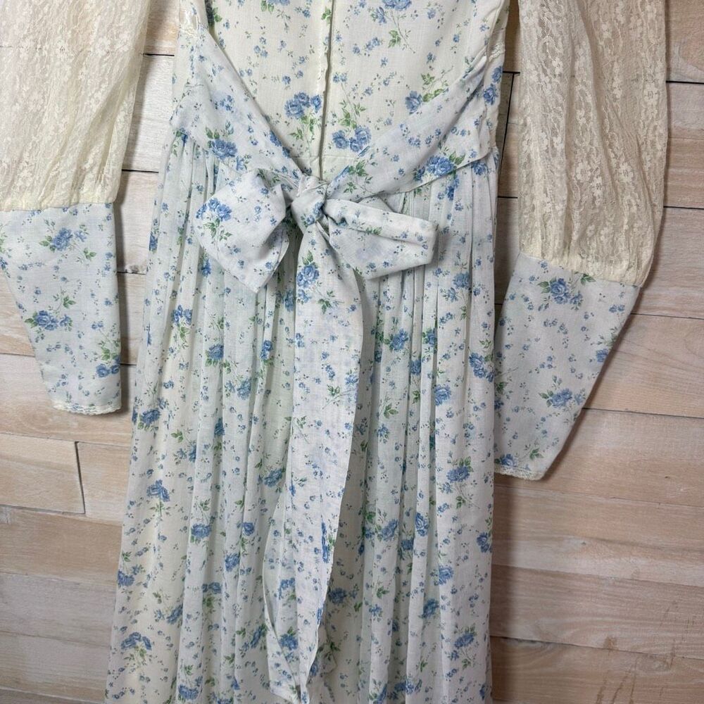 Gunne Sax by Jessica Vintage 70’s Floral Corset Cottage Maxi Dress Size XS/5 - Picture 10 of 12